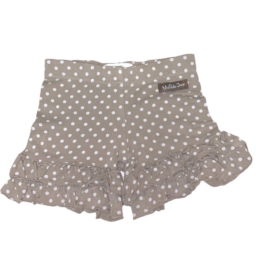 Matilda Jane chocolate malt polka dot shorties EUC size 2